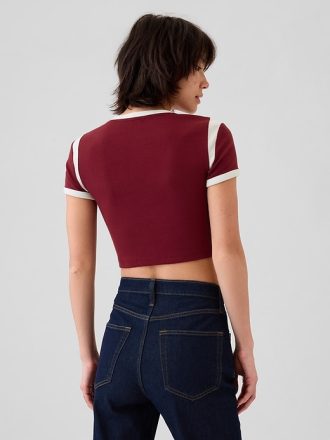 Modern ribborad T-shirt