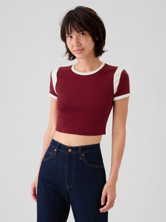 Modern ribborad T-shirt