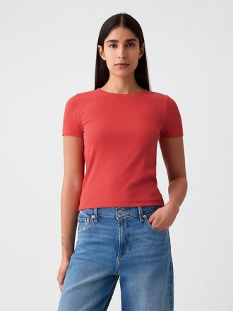 Modern ribborad T-shirt