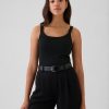 Modernt Rib Cropped Linne