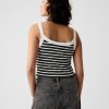 Modernt Rib Cropped Linne