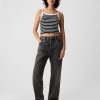 Modernt Rib Cropped Linne