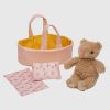 Moppettes Bea Bear Gosedjur med Bassinet och filt kudde