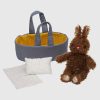 Moppettes Beau Bunny Uppstoppade djur Bassinet och kudde