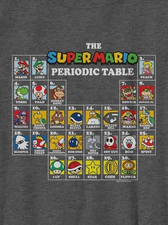 Nintendo Periodic Table Grafisk T-shirt för barn