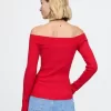 Off-Soulder Sweater Top