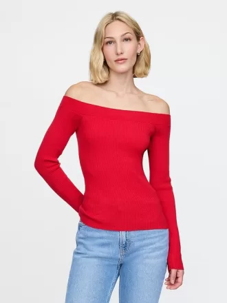 Off-Soulder Sweater Top