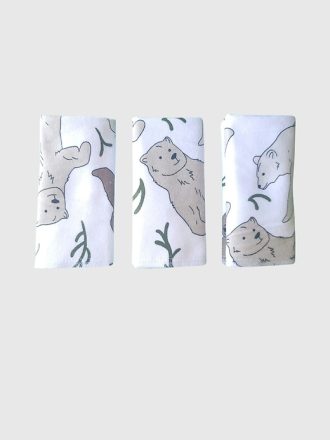 OneBerrie Baby Bath 3-pack bomullstvättlappar