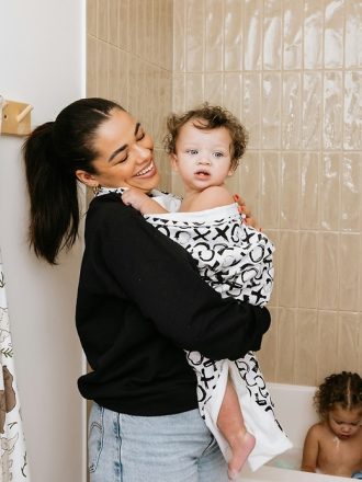 OneBerrie Classic Vanligt Baby Bath Bambu Handduk i bomull