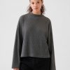 Oversized Mockneck Waffle T-shirt