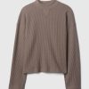 Oversized Mockneck Waffle T-shirt