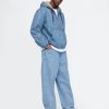 Oversized Sherpa-fodrad jeansjacka med dragkedja
