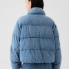 Oversized denim pufferjacka