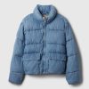 Oversized denim pufferjacka