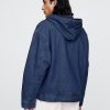Oversized fodrad jeanshuvtröja