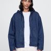 Oversized fodrad jeanshuvtröja