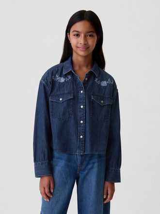 Oversized jeansskjorta för barn
