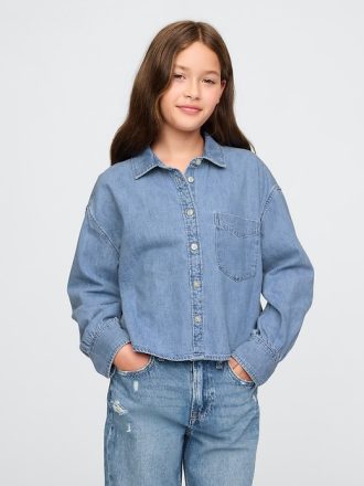 Oversized jeansskjorta för barn