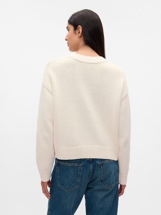Oversized tröja med V-ringad