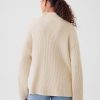 Oversized tröja med split-fåll Mockneck