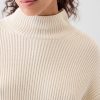 Oversized tröja med split-fåll Mockneck