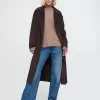 Oversized tröja med split-fåll Mockneck