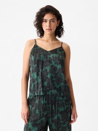 Plisserad Satin Cami