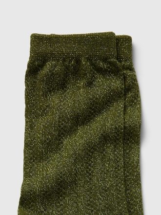 Pointelle Glitter Crew strumpor