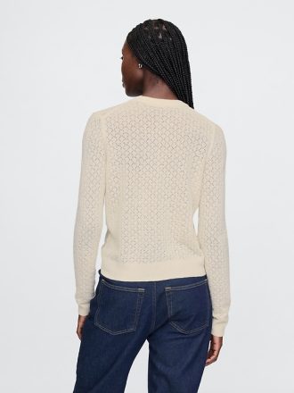 Pointelle cardigan