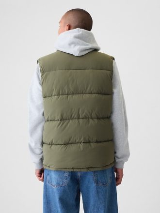 Pufferväst av återvunnen nylon