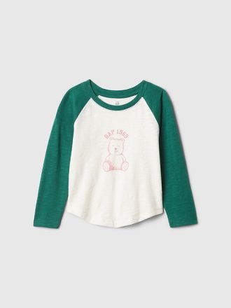 Raglan grafisk T-shirt för baby och småbarn
