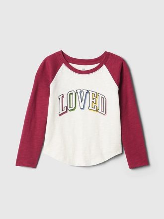 Raglan grafisk T-shirt för baby och småbarn