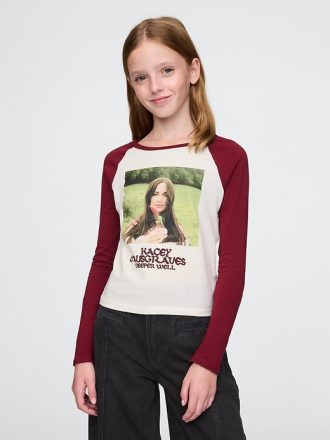Raglan grafisk T-shirt för barn