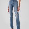Raka jeans från högt 90-tal