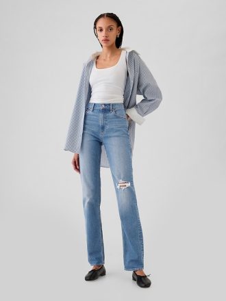 Raka jeans från högt 90-tal