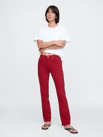 Raka jeans från högt 90-tal