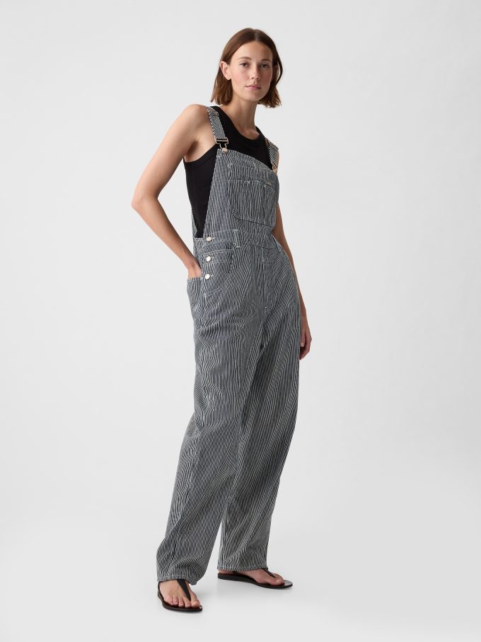 Randig lös overall