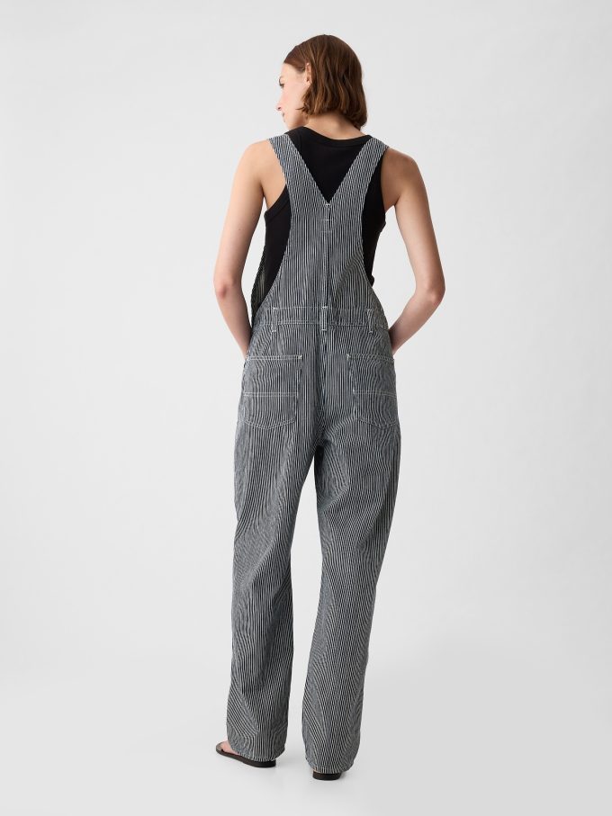Randig lös overall