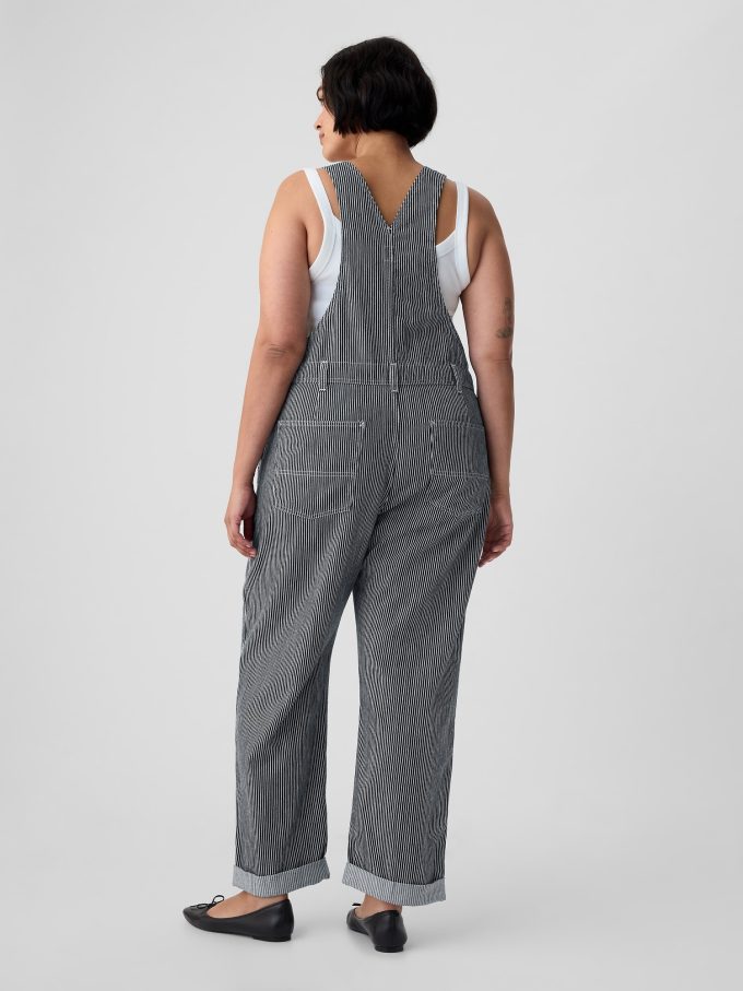 Randig lös overall