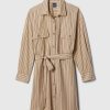 Randig miniskjortklänning i ekologisk bomull