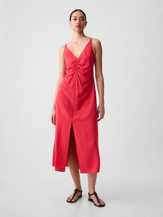 Ruched Slip midiklänning