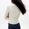 Ruched T-shirt med mini revben