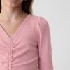 Ruched skjorta med ribba för barn