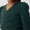 Ruched skjorta med ribba för barn
