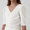 Ruched skjorta med ribba för barn