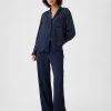 Satin PJ skjorta