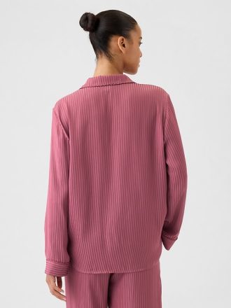 Satin PJ skjorta