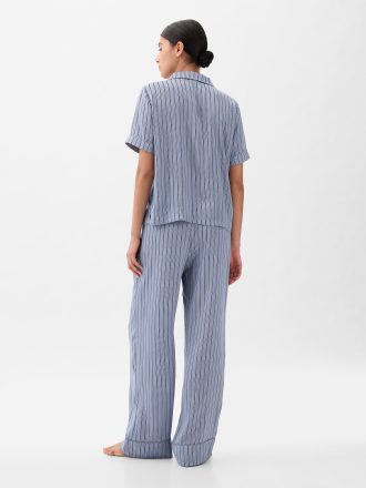 Satin PJ skjorta