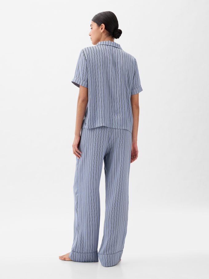 Satin PJ skjorta