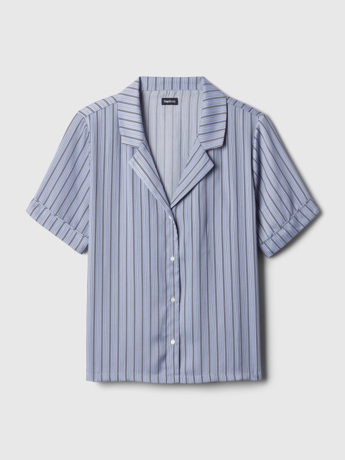 Satin PJ skjorta